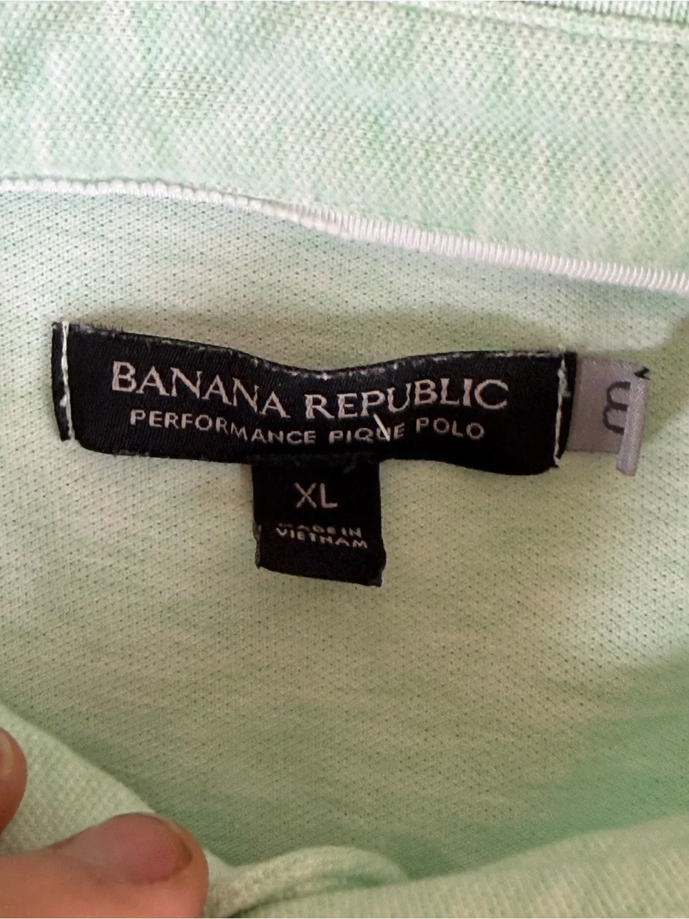 Banana Republic Mint Green Polo with White Piping